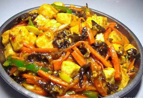 豆腐的几种家常菜1--鱼香豆腐
