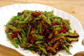 干煸香菇扁豆做法