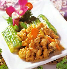 安徽家常菜-花菇田鸡