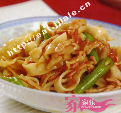 四季豆焖面.